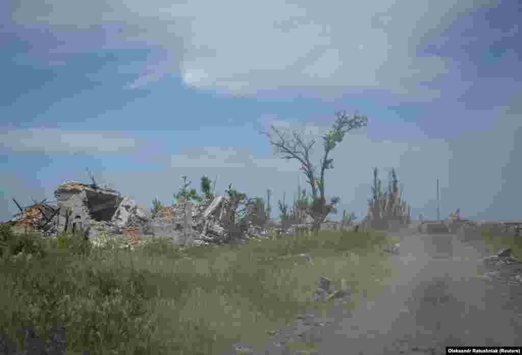 The shattered village of Neskuchne lies roughly 90 kilometers southwest of the city of Donetsk, one of several axes where Kyiv is trying to break through Russian lines.
