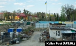 Construction on the projected innovation park has been frozen in time since the start of the war.