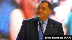 Republika Srpska leader Milorad Dodik on the campaign trail earlier this week.