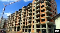 Изградба на згради во Скопје