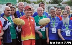 Former Turkmen President Gurbanguly Berdymukhammedov is known to his people as Arkadag, or “protector.”