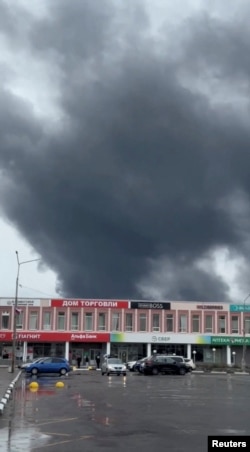 Aftermath of drones attack on Russia's Murmansk region