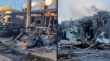Ukraine - a Russian aerial bomb hit a busy shopping center in the town of Dobropillya in Ukraine's Donetsk Region on July 16 - screen grab