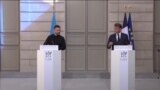 France - Ukrainian President Volodymyr Zelenskyy met with his French counterpart Emmanuel Macron - screen grab Reuters