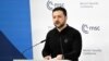 Володимир Зеленски по време на речта си пред Мюнхенската конференция по сигурността, 15 февруари 2025 г.