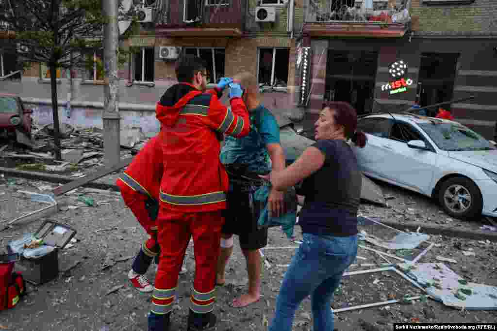 Dozens of people were wounded in the Russian attack, with at least three dozen people hospitalized with moderate to severe injuries.