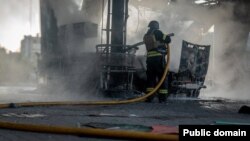 Consecințele unui atac rusesc asupra unei stații de gaze din regiunea ucraineană Sumî, din 15 august 2025