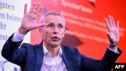 Jens Stoltenberg at the Frankfurt book fair on October 17 