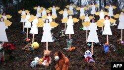 Makeshift memorials have sprung up in Newtown, Connecticut, to honor the victims of the December 14 massacre.