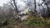 A view of the wreckage of a helicopter that crashed in northwestern Iran, killing Iranian President Ebrahim Raisi along with several other top officials.