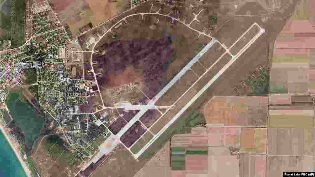 Several buildings on the base that may have housed ammunition were destroyed, as well.