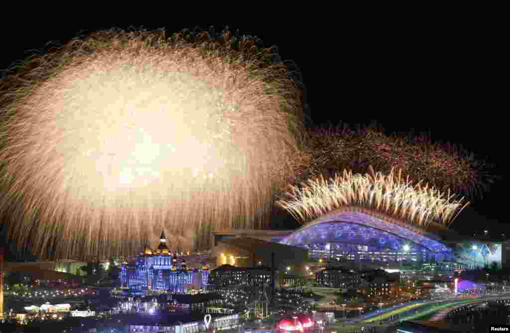 The opening party also included a spectacular fireworks display over the Olympic Park. 